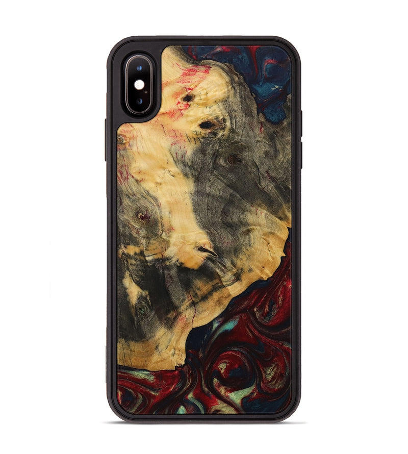 iPhone Xs Max Wood Phone Case - Javad (Red, 729807)