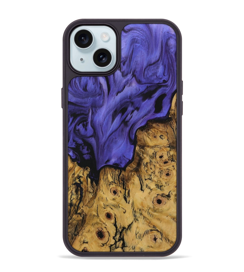 iPhone 15 Plus Wood Phone Case - Nawa (Purple, 729829)