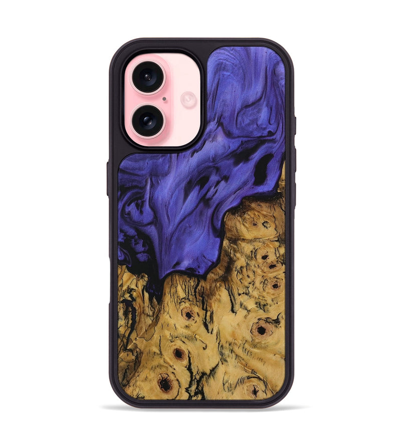 iPhone 16 Wood Phone Case - Nawa (Purple, 729829)