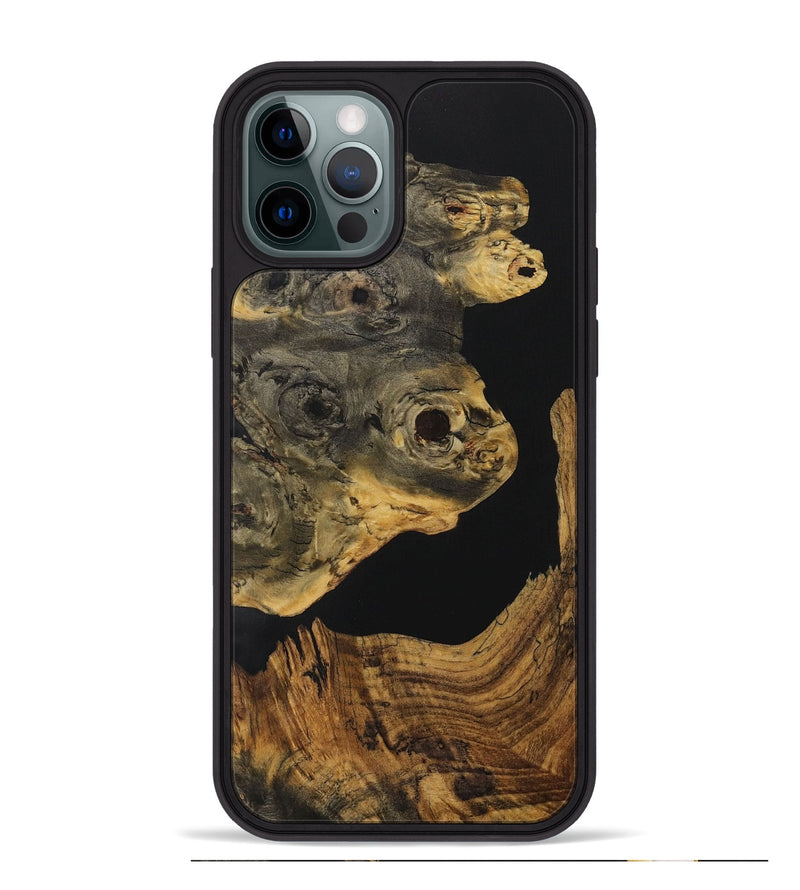 iPhone 12 Pro Max Wood Phone Case - Mikayla (Pure Black, 729833)