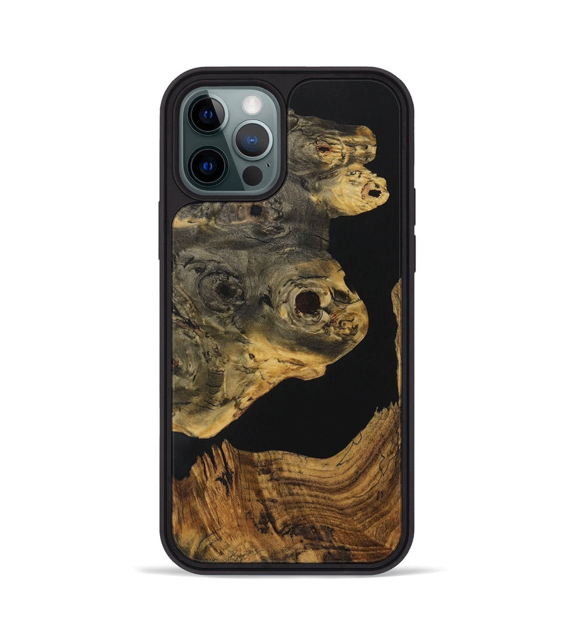 iPhone 12 Pro Wood Phone Case - Mikayla (Pure Black, 729833)