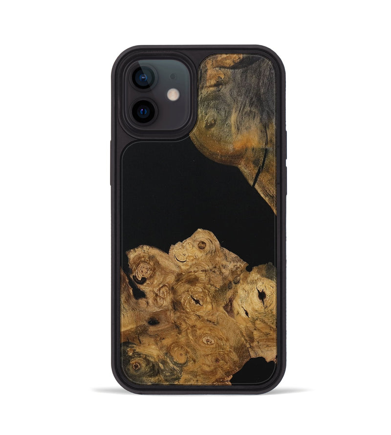 iPhone 12 Wood Phone Case - Trevion (Pure Black, 729839)