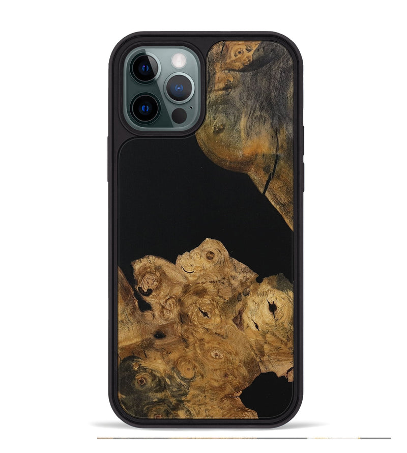 iPhone 12 Pro Max Wood Phone Case - Trevion (Pure Black, 729839)