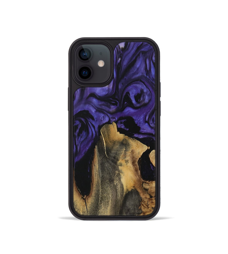 iPhone 12 mini Wood Phone Case - Birgit (Purple, 729844)