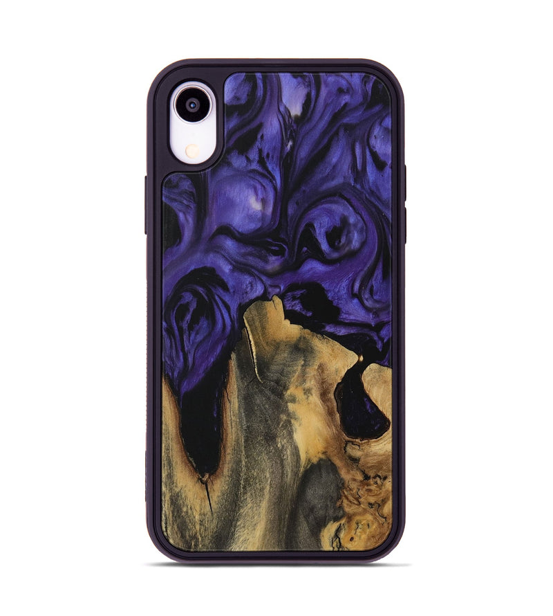 iPhone Xr Wood Phone Case - Birgit (Purple, 729844)