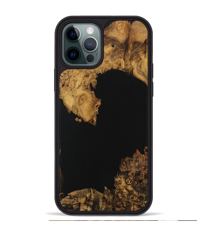 iPhone 12 Pro Max Wood Phone Case - Reva (Pure Black, 729855)