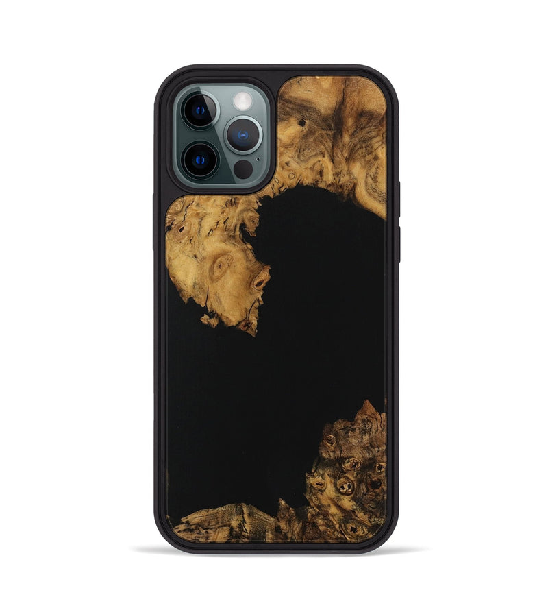 iPhone 12 Pro Wood Phone Case - Reva (Pure Black, 729855)