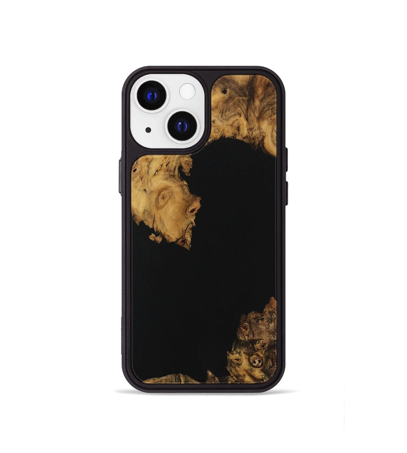 iPhone 13 mini Wood Phone Case - Reva (Pure Black, 729855)