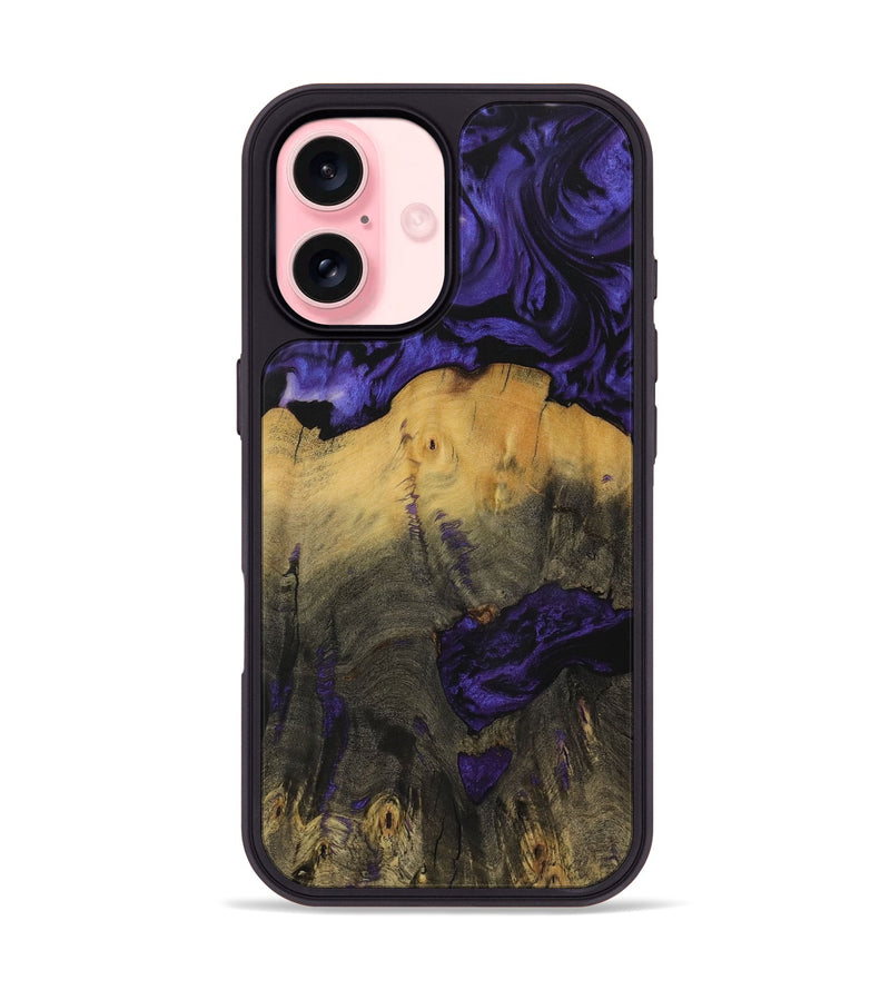 iPhone 16 Wood Phone Case - Kendre (Purple, 729856)