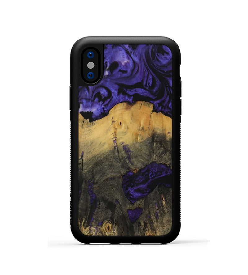 iPhone Xs Wood Phone Case - Kendre (Purple, 729856)