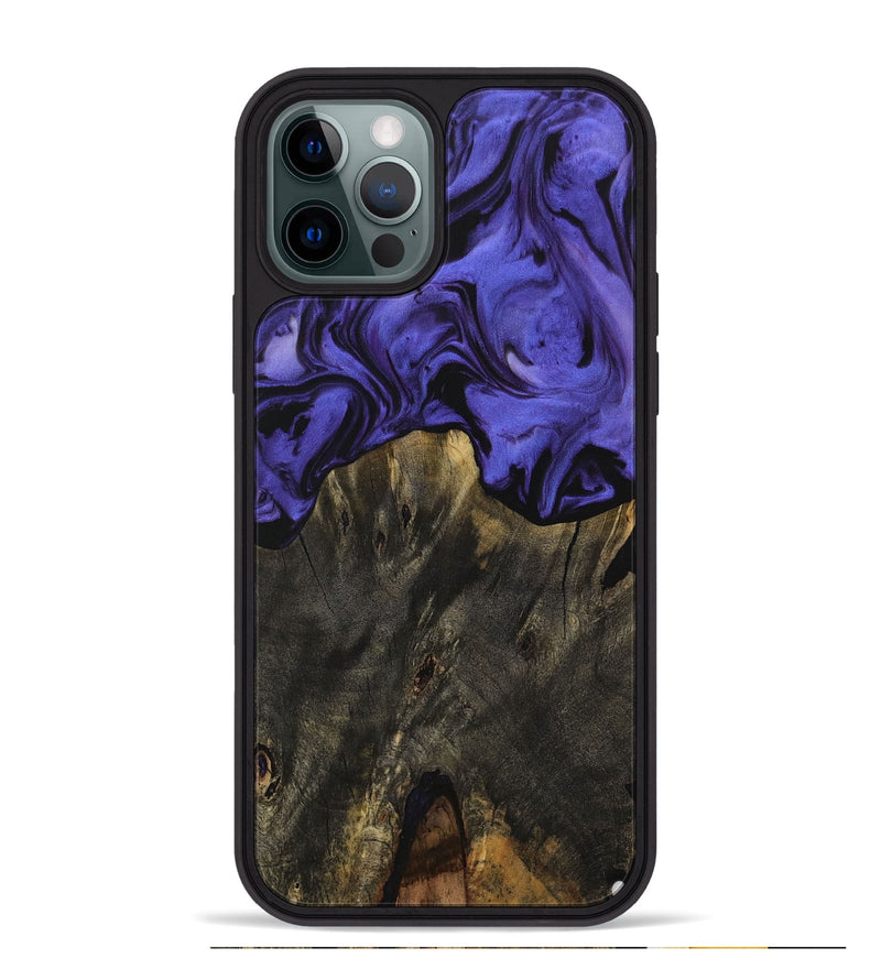 iPhone 12 Pro Max Wood Phone Case - Isadore (Purple, 729862)