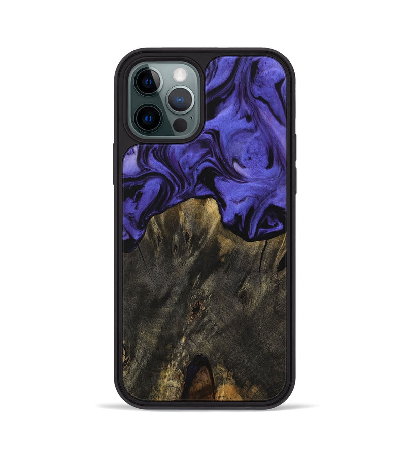 iPhone 12 Pro Wood Phone Case - Isadore (Purple, 729862)