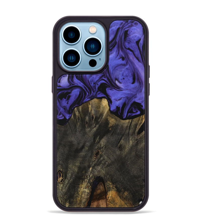 iPhone 14 Pro Max Wood Phone Case - Isadore (Purple, 729862)