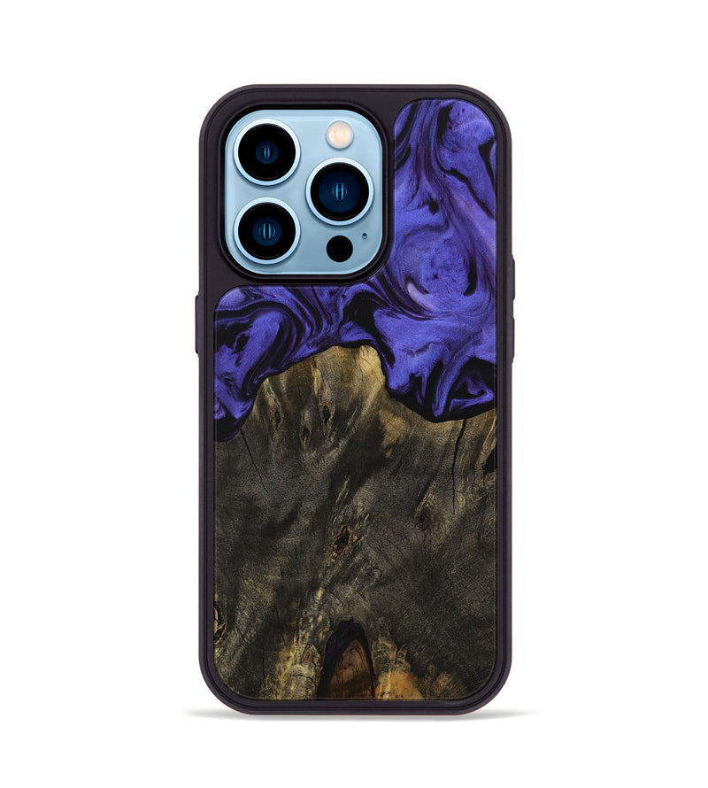 iPhone 14 Pro Wood Phone Case - Isadore (Purple, 729862)