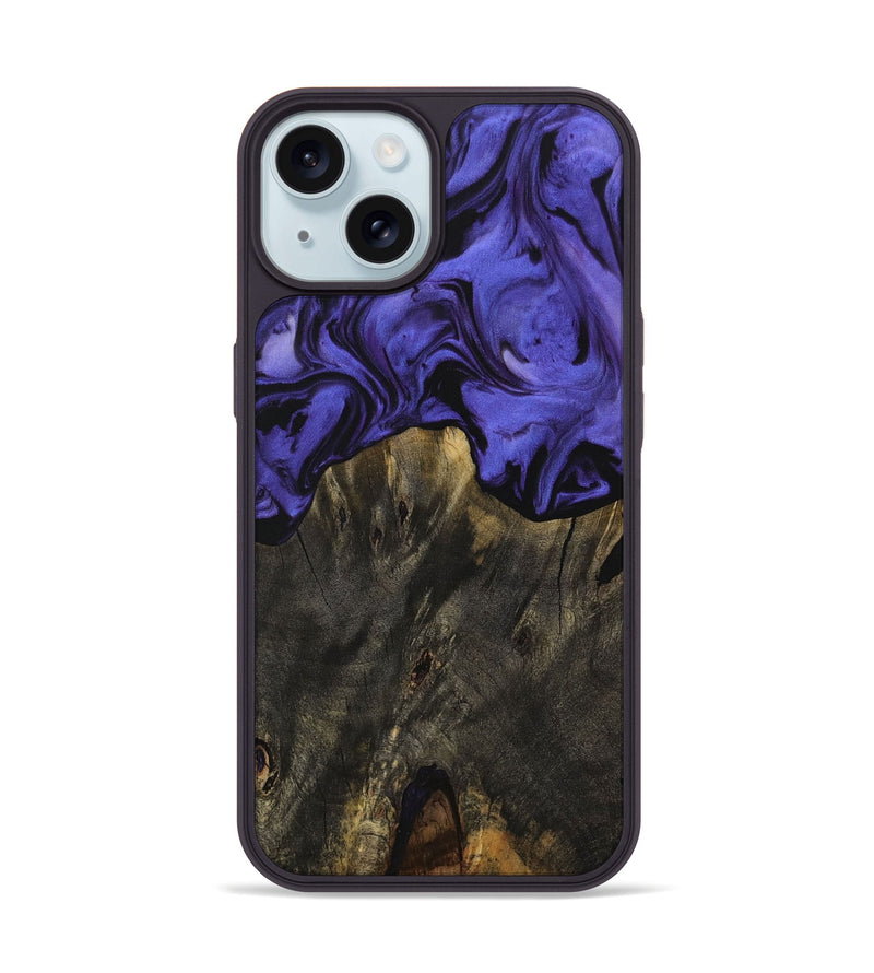 iPhone 15 Wood Phone Case - Isadore (Purple, 729862)