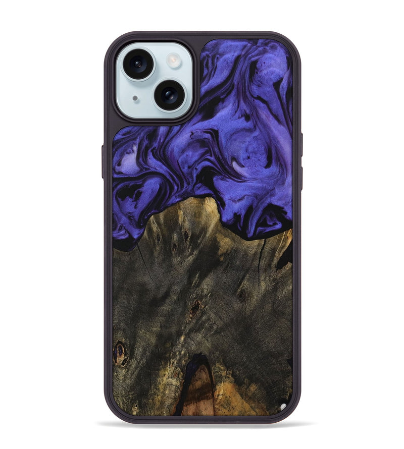 iPhone 15 Plus Wood Phone Case - Isadore (Purple, 729862)