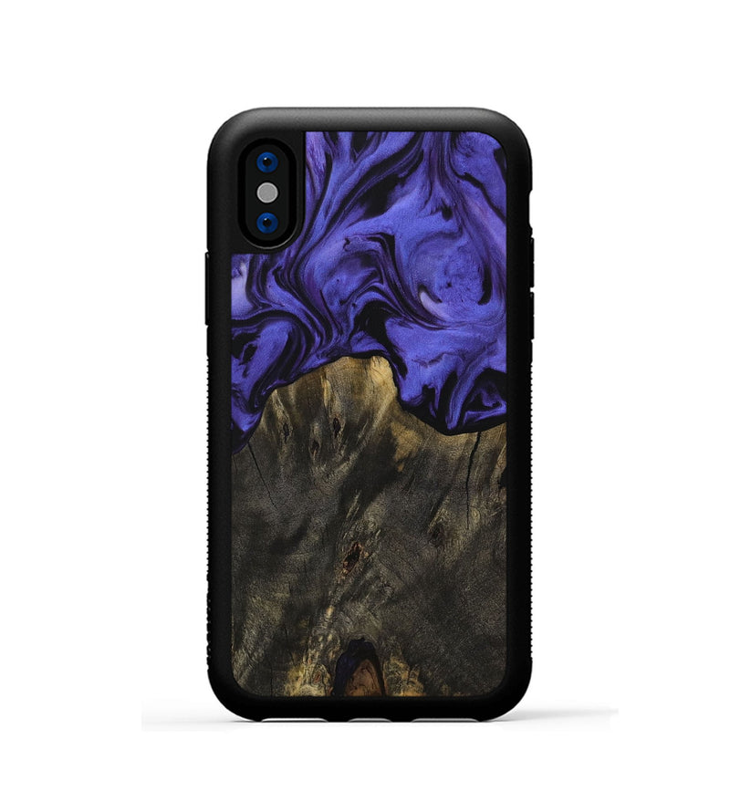 iPhone Xs Wood Phone Case - Isadore (Purple, 729862)