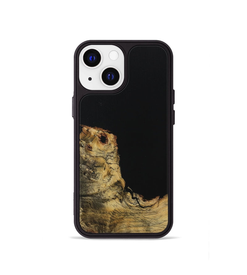 iPhone 13 mini Wood Phone Case - Neille (Pure Black, 729868)