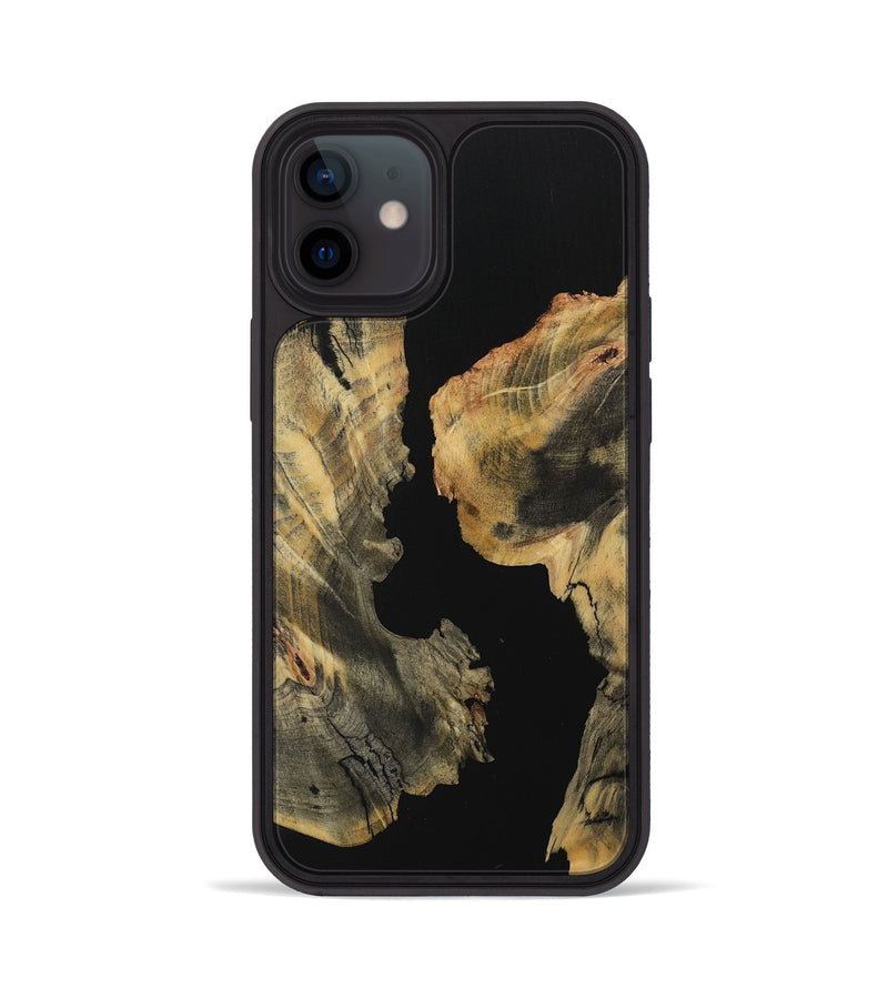 iPhone 12 Wood Phone Case - Montel (Pure Black, 729870)