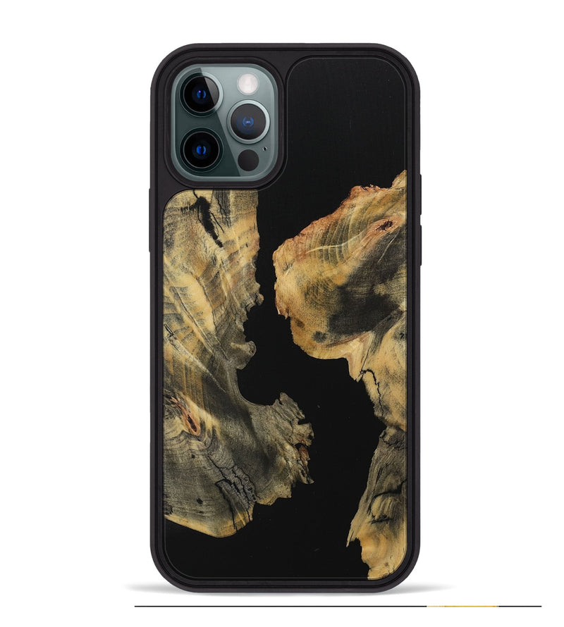 iPhone 12 Pro Max Wood Phone Case - Montel (Pure Black, 729870)