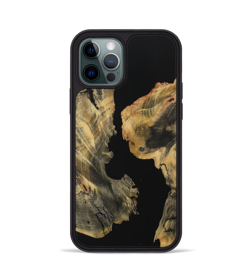 iPhone 12 Pro Wood Phone Case - Montel (Pure Black, 729870)