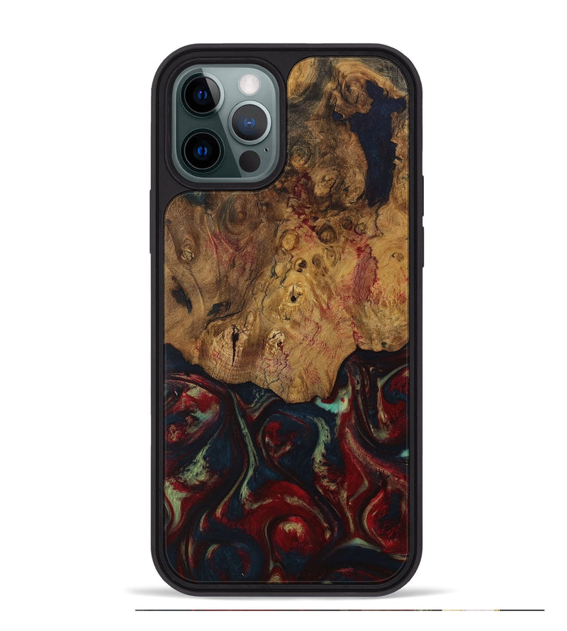 iPhone 12 Pro Max Wood Phone Case - Grata (Red, 729876)