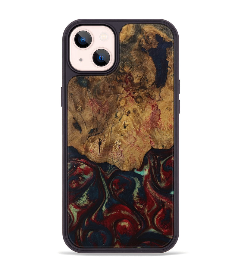 iPhone 14 Plus Wood Phone Case - Grata (Red, 729876)