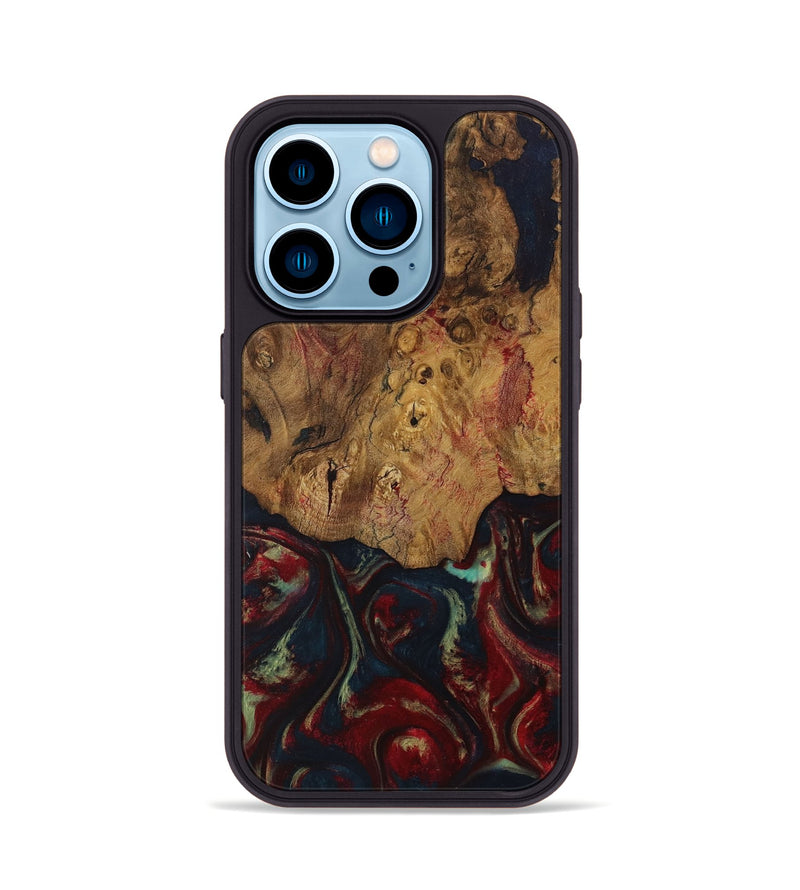 iPhone 14 Pro Wood Phone Case - Grata (Red, 729876)