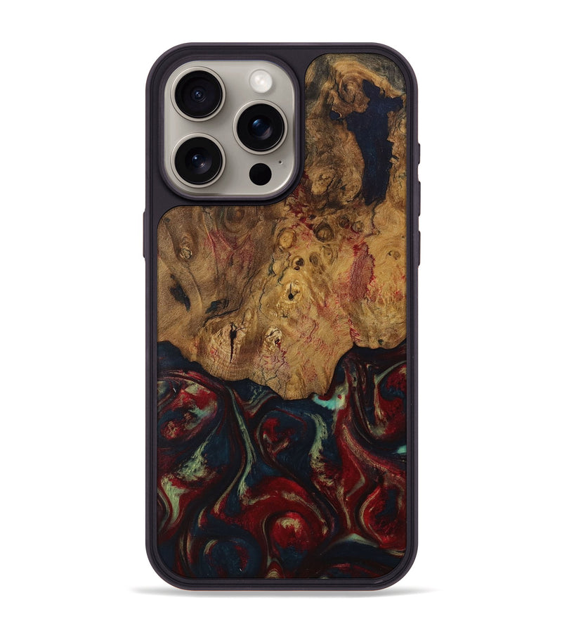 iPhone 15 Pro Max Wood Phone Case - Grata (Red, 729876)