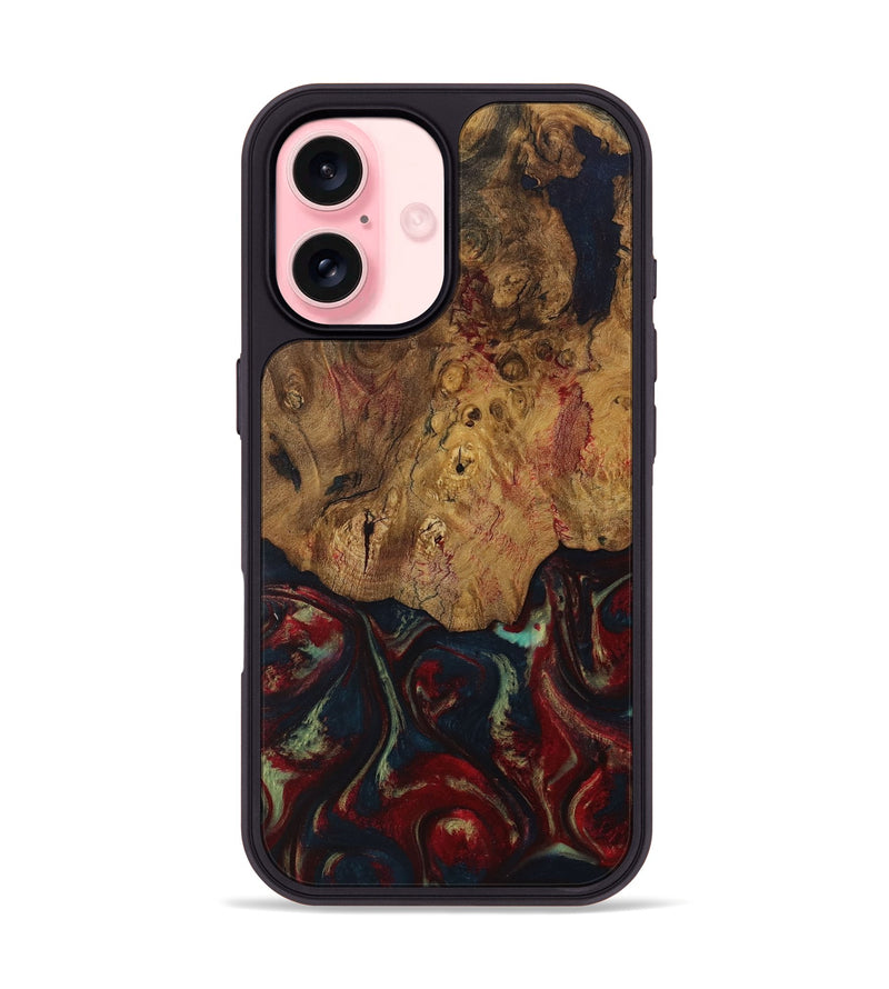 iPhone 16 Wood Phone Case - Grata (Red, 729876)