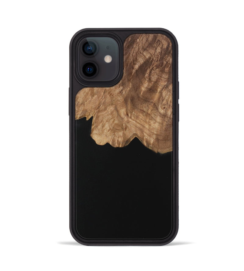 iPhone 12 Wood Phone Case - Jillian (Pure Black, 729926)