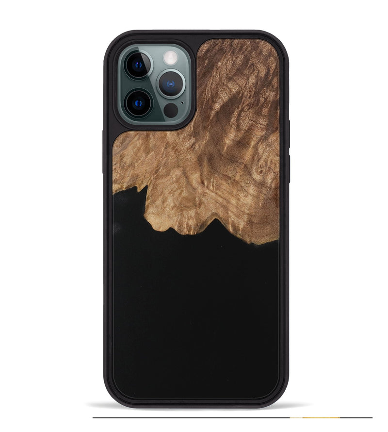 iPhone 12 Pro Max Wood Phone Case - Jillian (Pure Black, 729926)