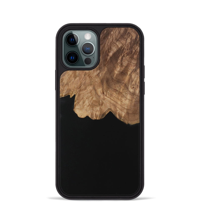 iPhone 12 Pro Wood Phone Case - Jillian (Pure Black, 729926)