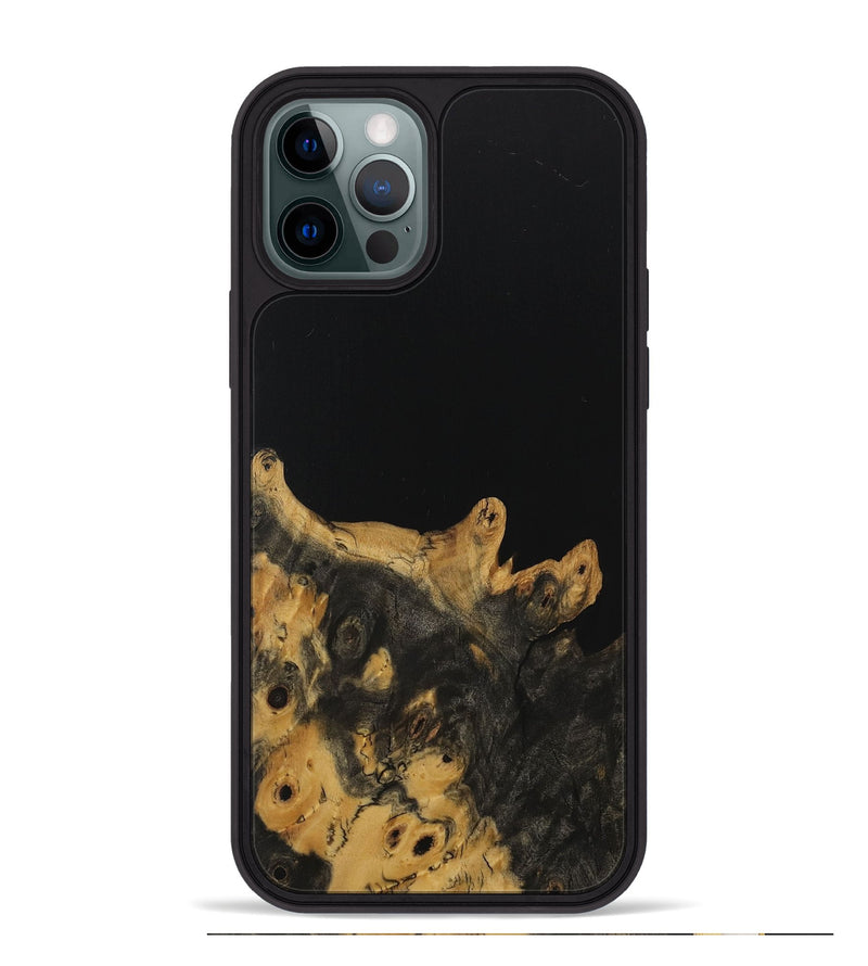 iPhone 12 Pro Max Wood Phone Case - Clemmie (Pure Black, 729928)