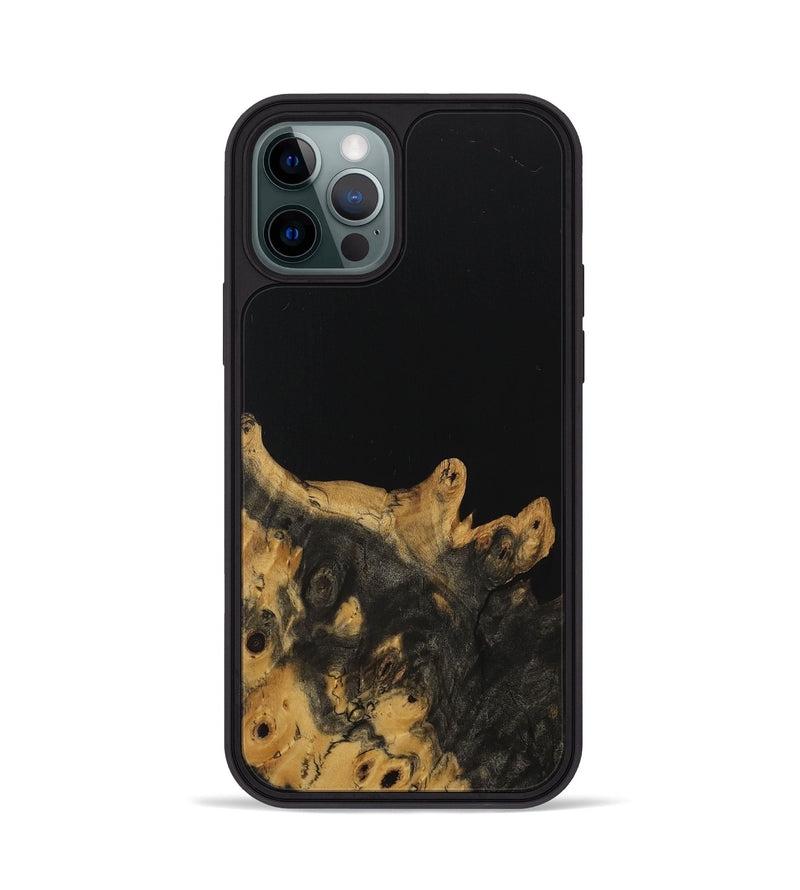 iPhone 12 Pro Wood Phone Case - Clemmie (Pure Black, 729928)