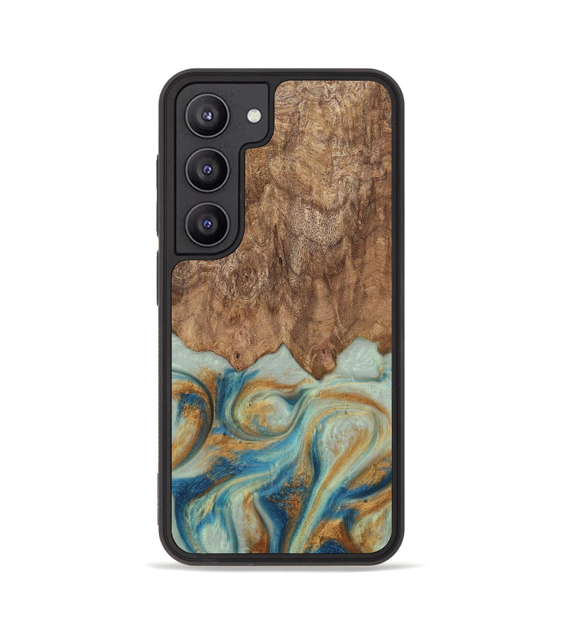 Galaxy S23 Wood Phone Case - Murdock (Teal & Gold, 729930)