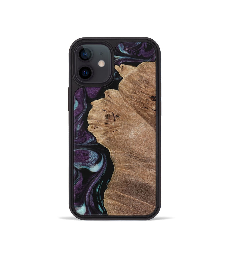 iPhone 12 mini Wood Phone Case - Nile (Purple, 729932)