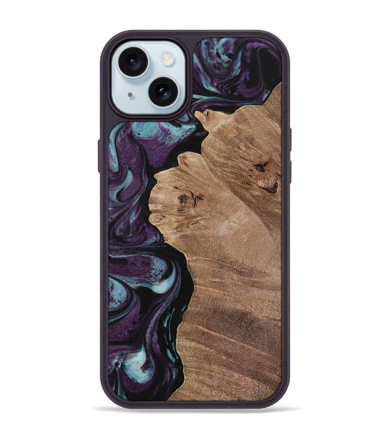 iPhone 15 Plus Wood Phone Case - Nile (Purple, 729932)