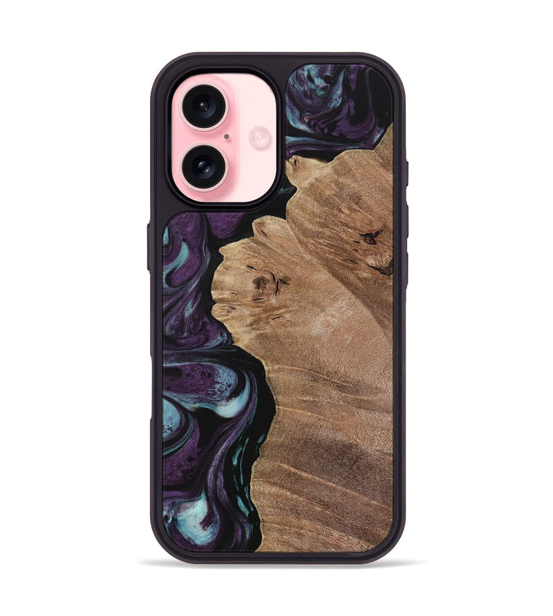 iPhone 16 Wood Phone Case - Nile (Purple, 729932)