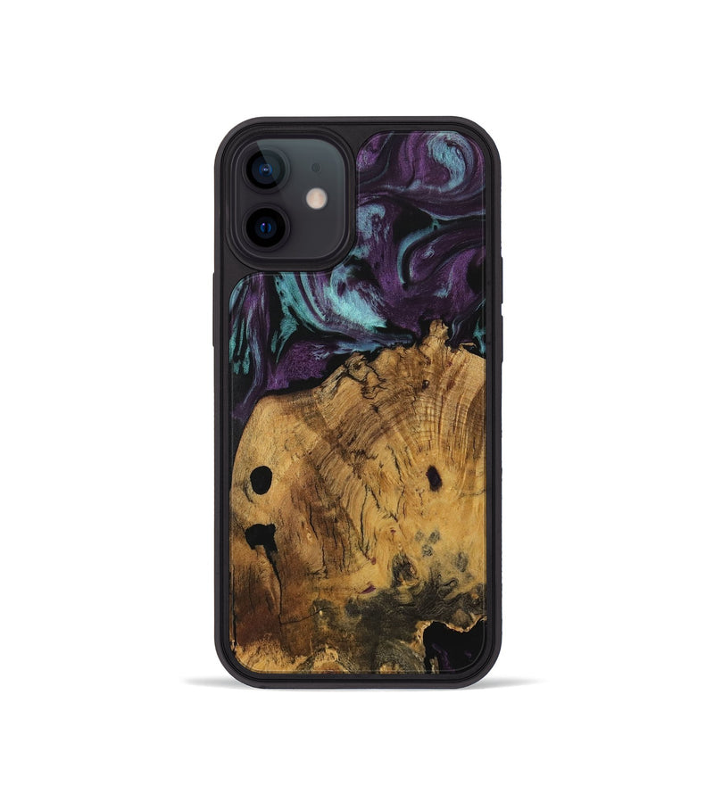 iPhone 12 mini Wood Phone Case - Drucie (Purple, 729933)