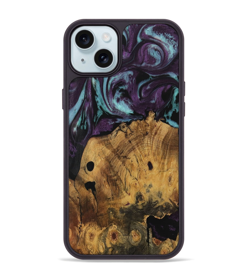 iPhone 15 Plus Wood Phone Case - Drucie (Purple, 729933)