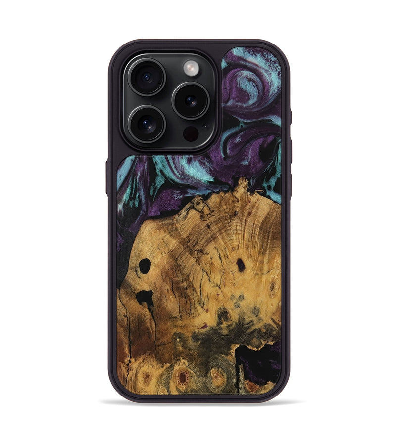 iPhone 15 Pro Wood Phone Case - Drucie (Purple, 729933)