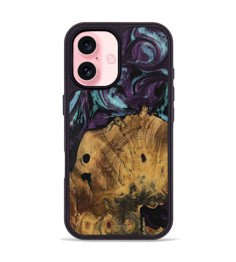 iPhone 16 Wood Phone Case - Drucie (Purple, 729933)