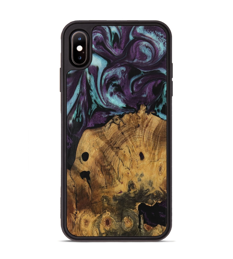 iPhone Xs Max Wood Phone Case - Drucie (Purple, 729933)