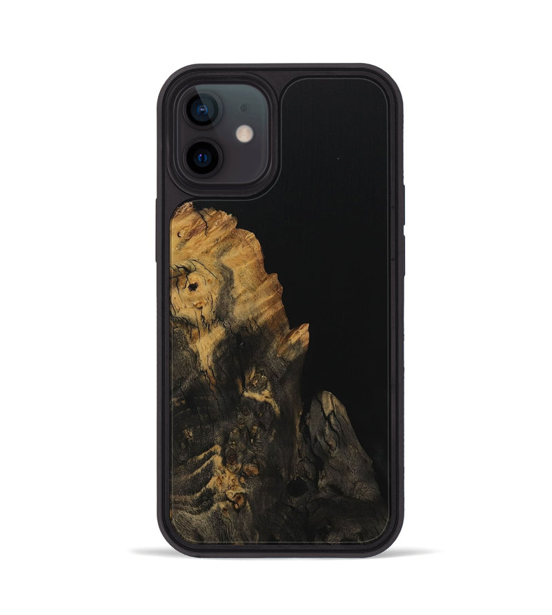 iPhone 12 Wood Phone Case - Jasmyne (Pure Black, 729934)