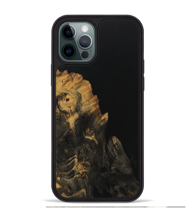 iPhone 12 Pro Max Wood Phone Case - Jasmyne (Pure Black, 729934)