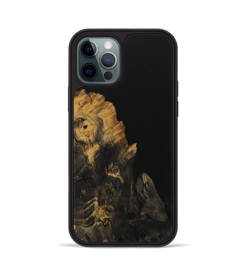 iPhone 12 Pro Wood Phone Case - Jasmyne (Pure Black, 729934)