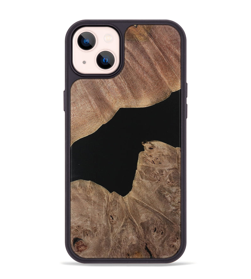 iPhone 14 Plus Wood Phone Case - Cubicle (Pure Black, 729935)