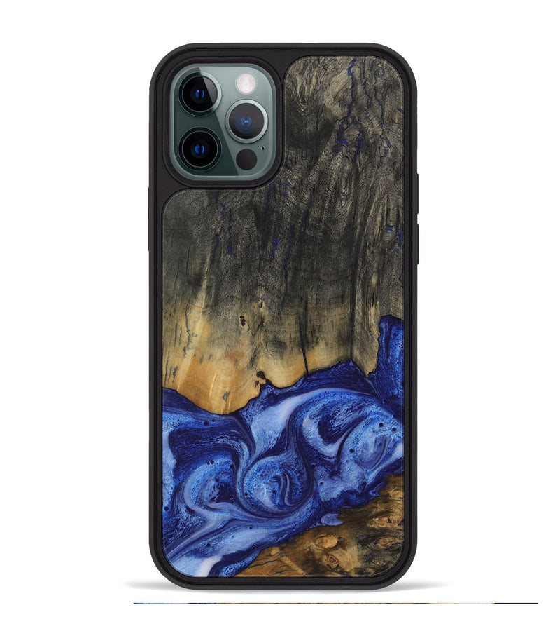 iPhone 12 Pro Max Wood Phone Case - Kianna (Blue, 729946)