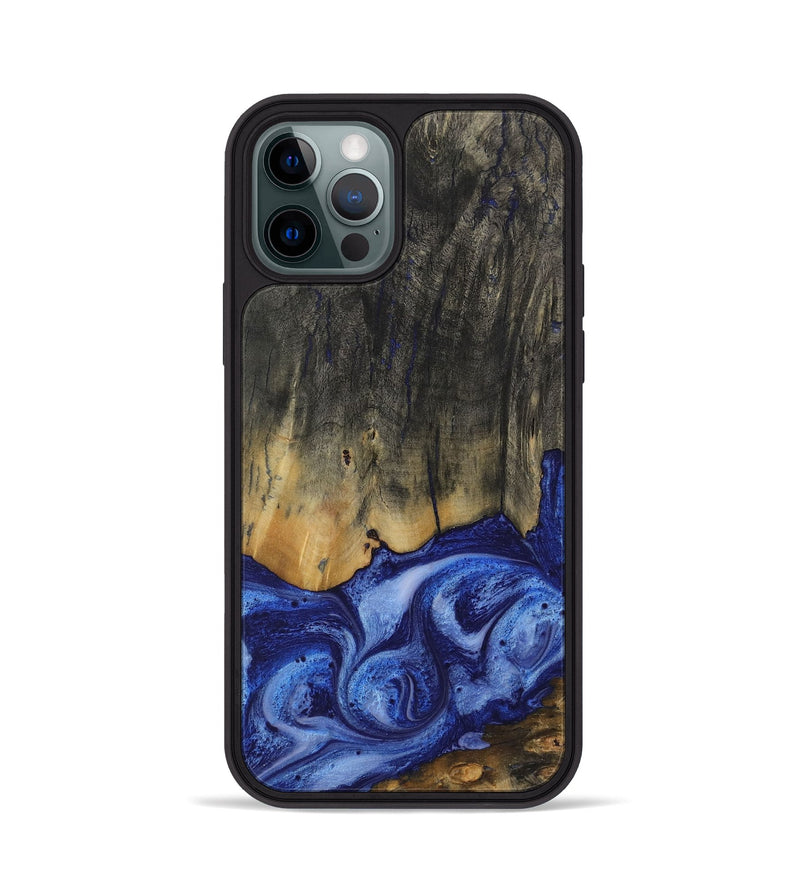 iPhone 12 Pro Wood Phone Case - Kianna (Blue, 729946)